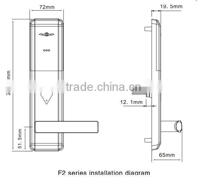 rfid card reader security hotel lock