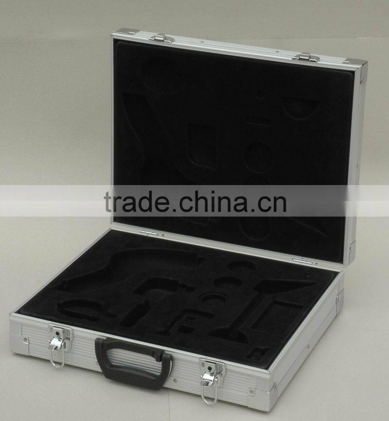 Aluminum tool case with handle and lock,rolling tool case,leather tool case