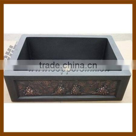 Apron Front Installation Type and Copper Material copper kitchen farmhouse sink