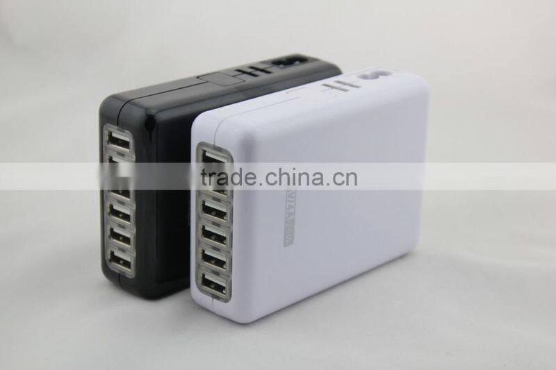 double 6 USB 4000MA UK EU US AU universal multi plug adapter