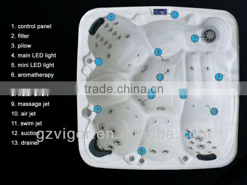 Christmas discount spa whirlpool portable bathtub,deluxe mixing hot sex tub,dual zone swim spa
