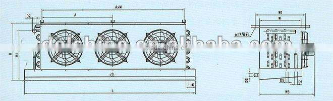 DS-A62 Copper coil heat exchanger air cooler