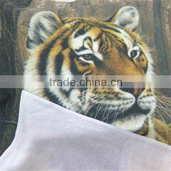 Tiger beach towel 100% microfiber reactive printed beach towel