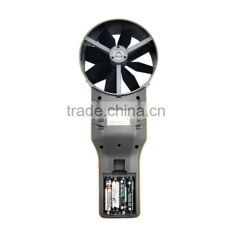 AZ8916 High Precision 10cm Vane Digital Anemometer Wind Speed Measuring Instrument Air Flow Detector with Optional Wind Shield