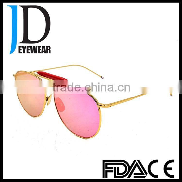 Wholesale Retro style design metal sunglasses.