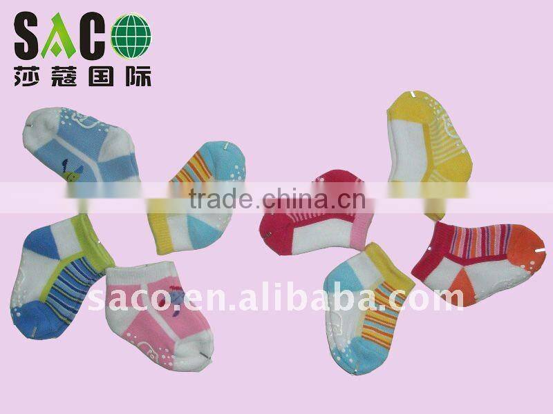 colorful terry slipper baby socks