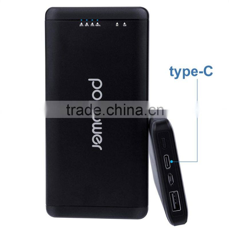 portable power bank 10000mah for gionee with QC 2.0 and type c