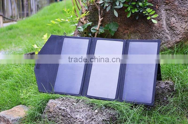 High efficiency 20W waterproof foldable solar mobile phone charger