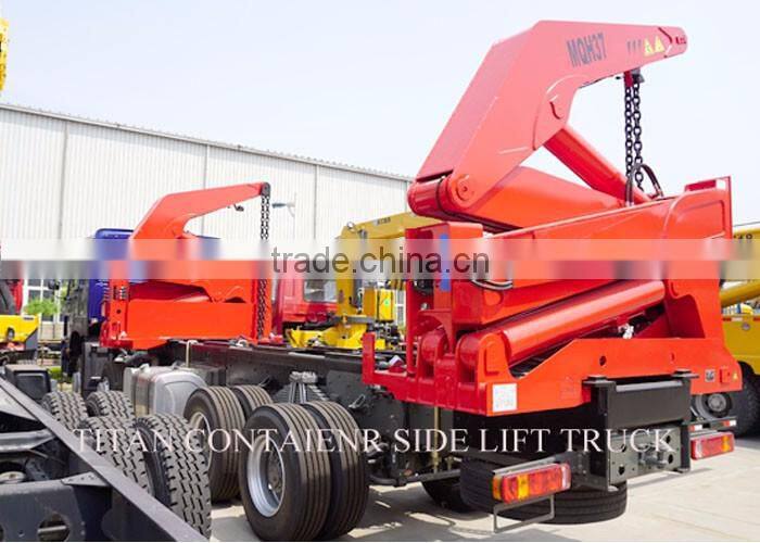 container sidelifter howo tractor truck with xcmg crane