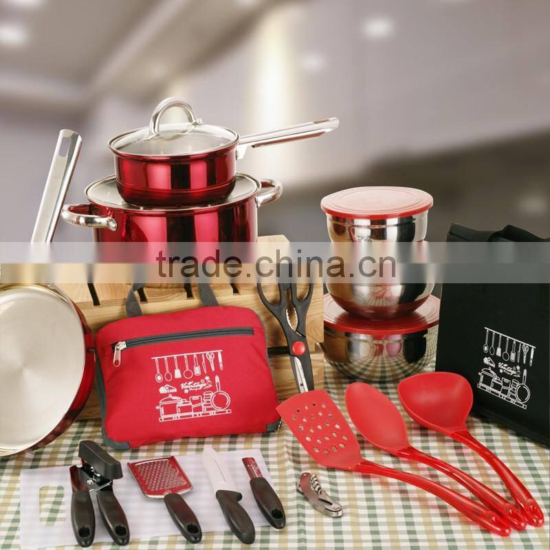 professional fashion style stainless steel cookware set