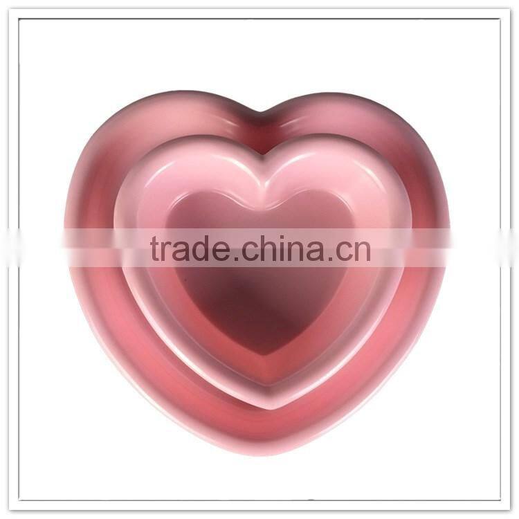 Wholesale heart shape melamine camping tableware set