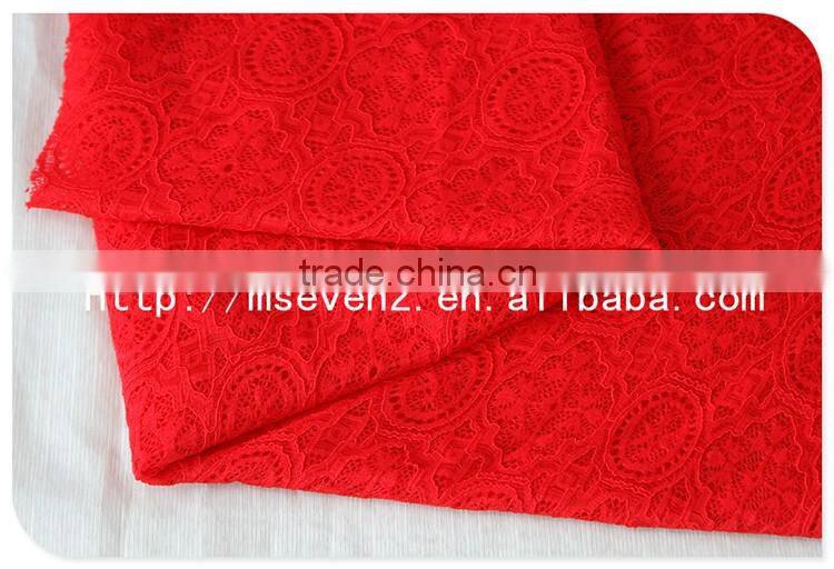 Fashion Design Polyester with spandex Lingerie Stretch fabric in Red