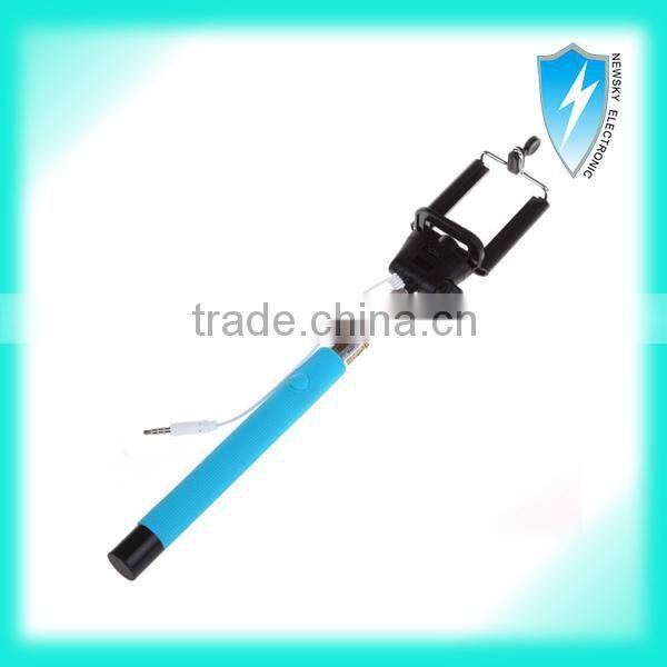 Selfie stick with bluetooth shutter button