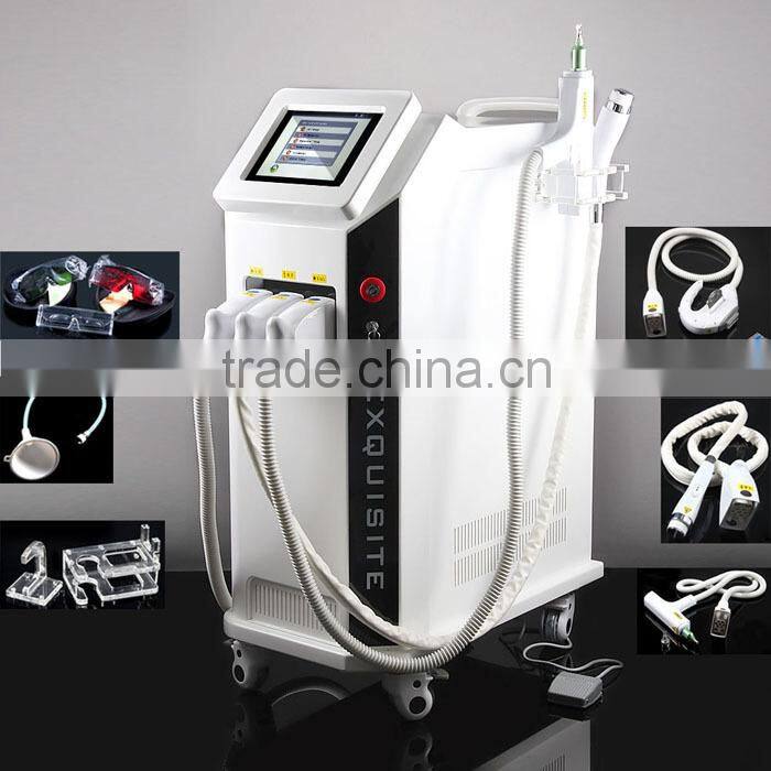 Professional 3in1 Q switch nd yag laser bipolar rf laser hair and tattoo removal