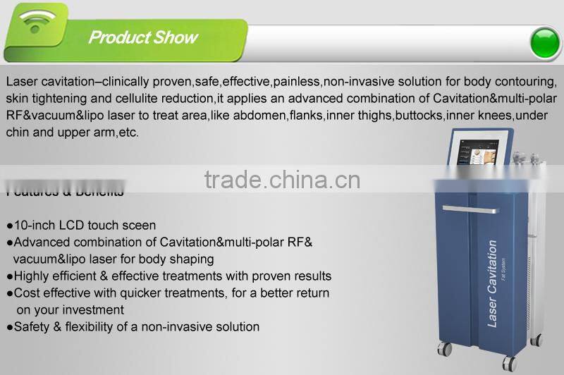 cavi lipo machine,Suitable for salon&home,cavitation&RF&vacuum&Laser 4 in 1,factory price