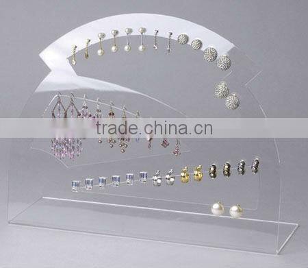 transparent hot selling laser cutting acrylic jewelry earrings display holder stand