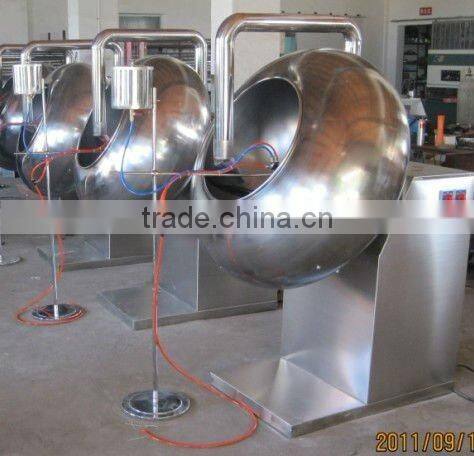 Fully stainless steel wide output range chocolate coating machine