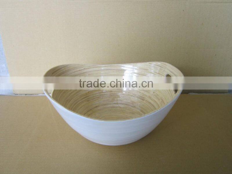 Simple design bamboo bowl made in Vietnam