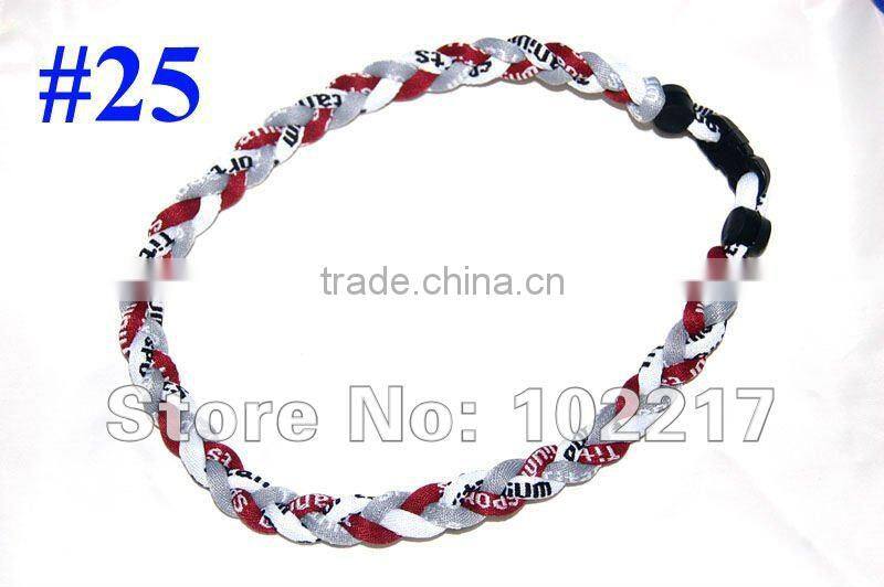 TITANIUM BASEBALL TORNADO ROPE SPORTS NECKLACE