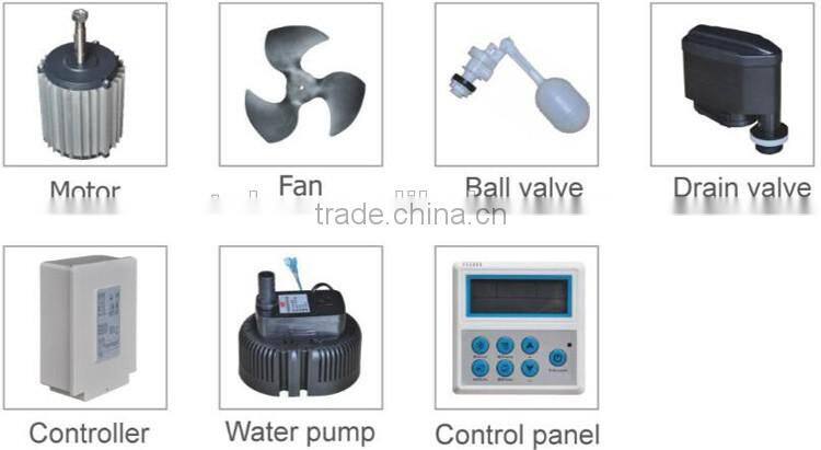 Agricultural equipment evaporative cooling pad water air cooler