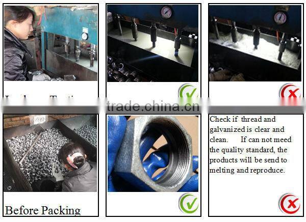 GI malleable cast iron galvanized pipe fittings