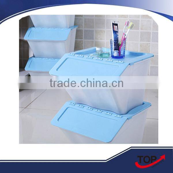 large volume plastic foldable storage boxes for bathroom ware
