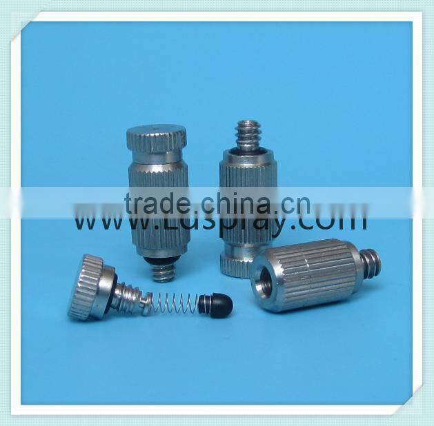 Stainless steel high pressure anti-drop misting fog fine jet spray nozzles