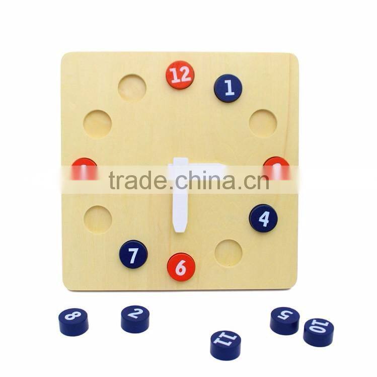 Educational wooden toy Professional Montessori Material Basswood Activity Clock