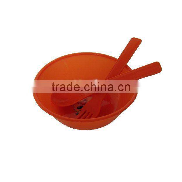 4 pcs orange dinnerware plastic picnic set