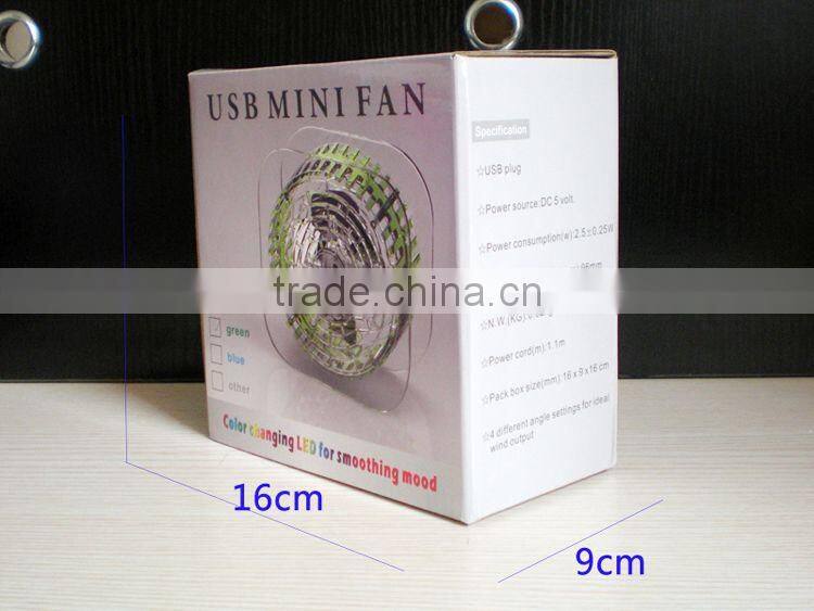 2017 hot sale desktop electrical mini USB fan