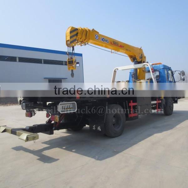 180hp 4*2 DONGFENG Tow Wrecker with Crane 8 ton