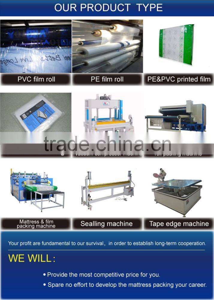 super clear beauty packing printed bag/super clear PE bedroom mattress film(reasoable price)