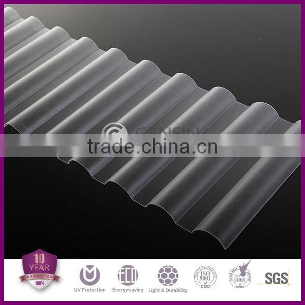0.8-2.0mm polycarbonate corrugated sheet /pc roofing sheet/polycarbonate waved sheet