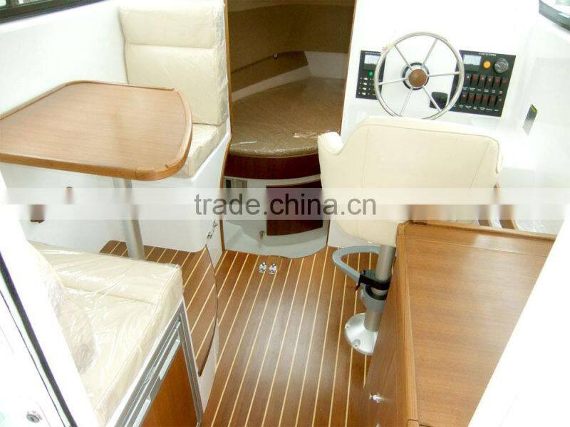 9m CE Approved Fishing Cabin Boat, Fiberglass Cabin Boat