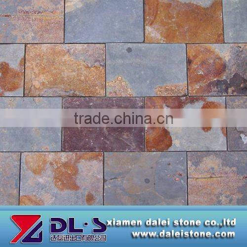 Natural multicolor slate tile