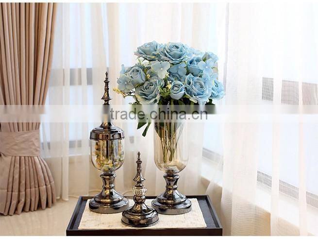 New design european style home wedding decor transparent glass vase