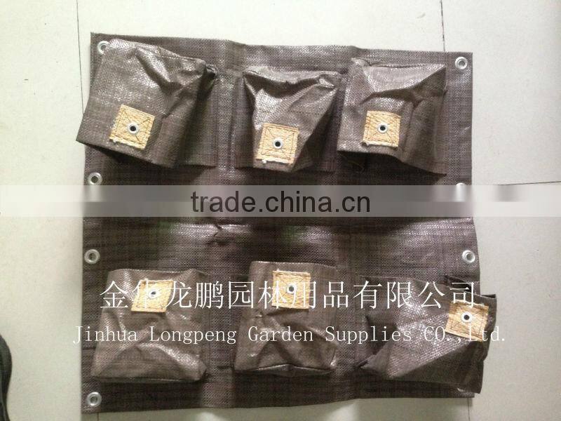 Garden Organic Flower Pot Bags,PP Planting DIY Garden Pouches,Wall Hanging Grow Planter,Vegetable Bag