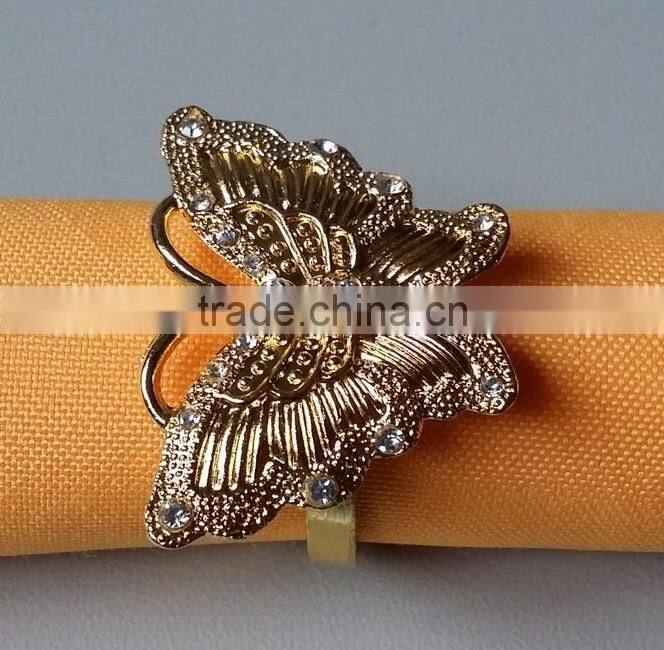 bulk beaded metal butterfly napkin rings