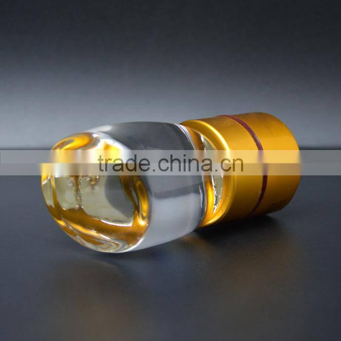 Crystal wine glass bottle cap with aluminum screw cap