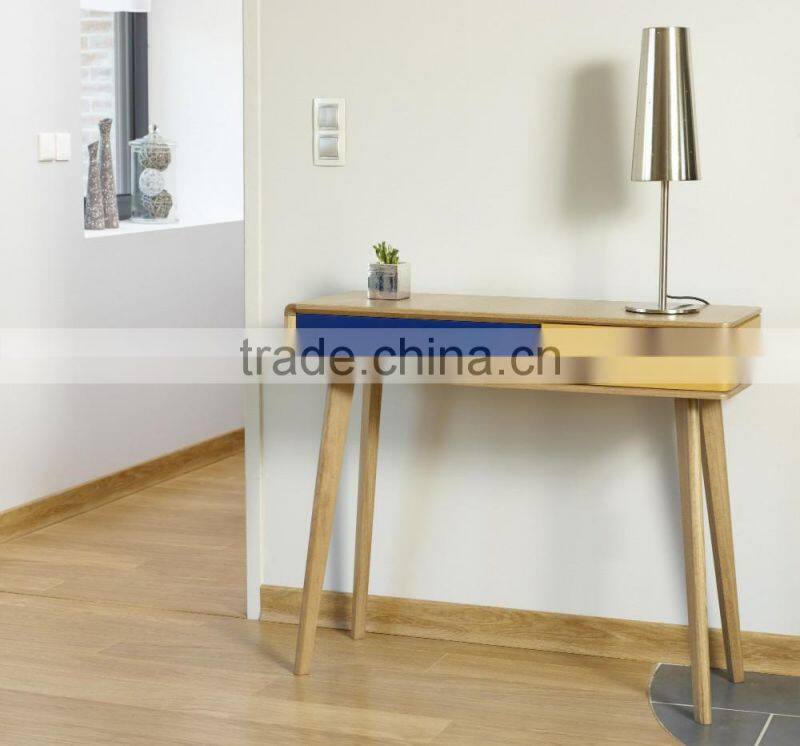 Factory Supply Home Use English Oak Wood Veneer Console Table For Sale