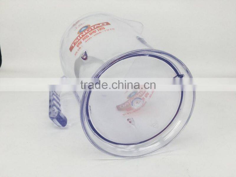 BPA free PS/AS/PC/Arylic 1500ml plastic ice beer water pitcher/jug