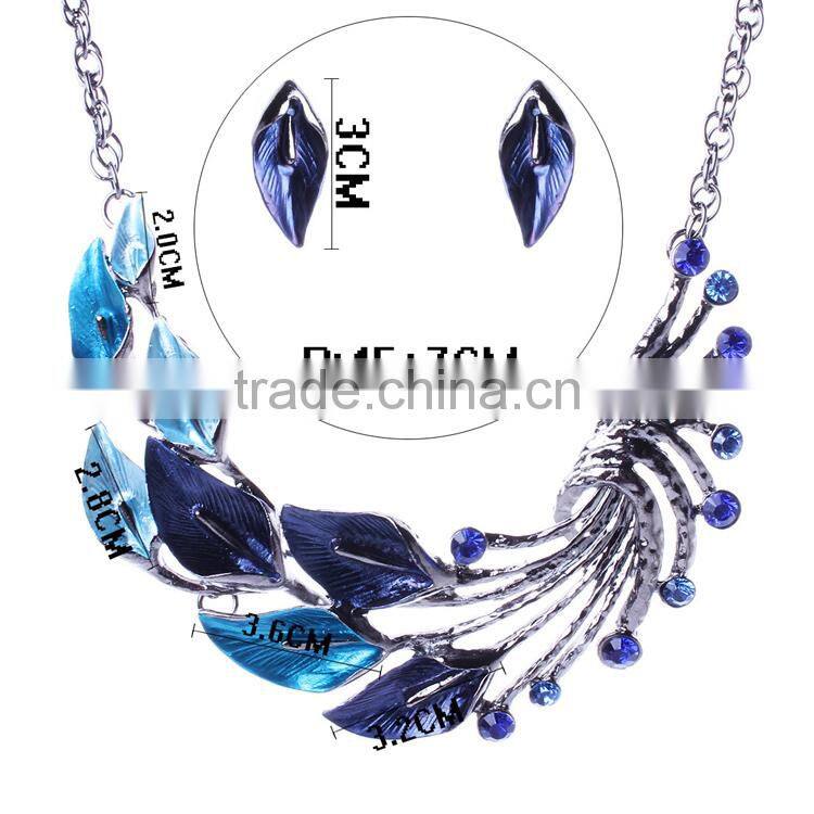 2015 last alloy necklace hot sale Jewelry set for laddy