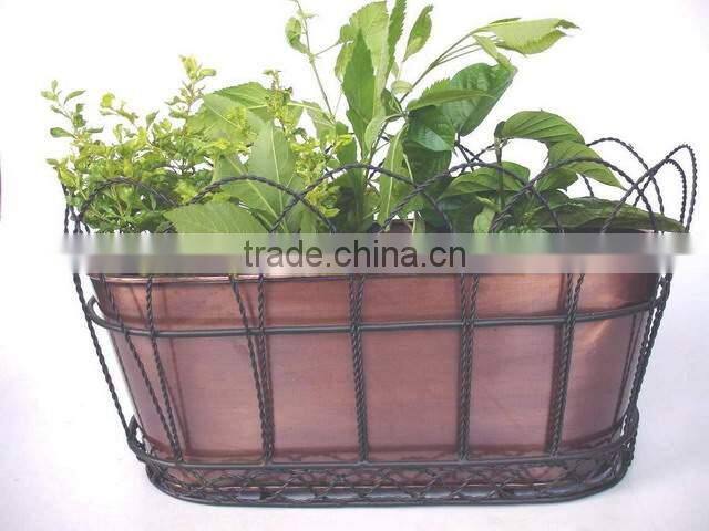 Brushed Copper Window Planters