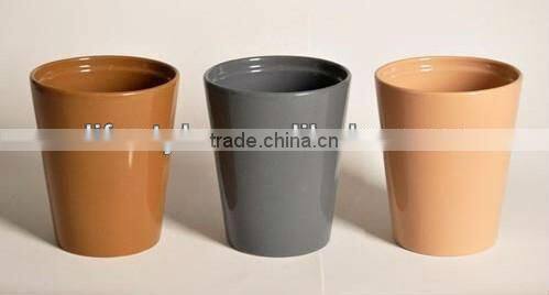 Beautiful Tall Solid Color Ceramic Flower Pot