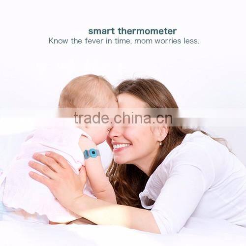 Wearable Smart Electronic Fever Monitor with LCD Display, Baby thermometer, alarm monitoring device with Bluetooth