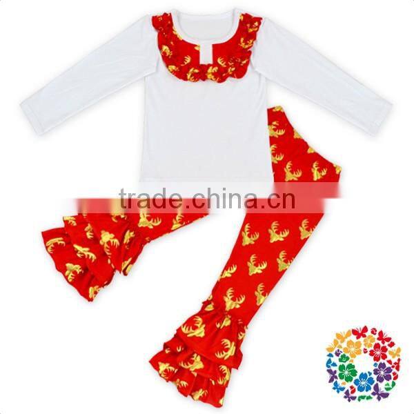 Best Selling Fall Chic Halloween Patterns Baby Leggings Wholesale Triple Ruffle Icing Baby Leggings