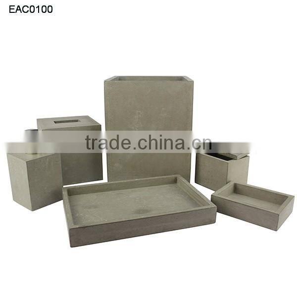 Wholesale nature concrete bath set Modern Bathroom Sets 6 piece Bathroom Accessorries Sets