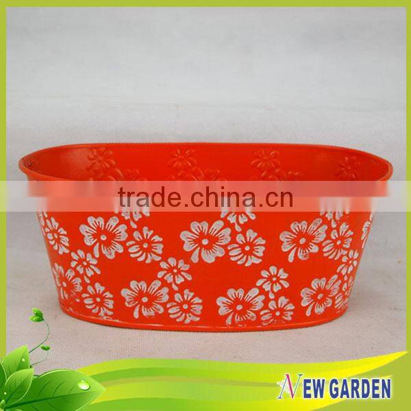 Excellent quality waterproof galvanized flower pot for home and garden