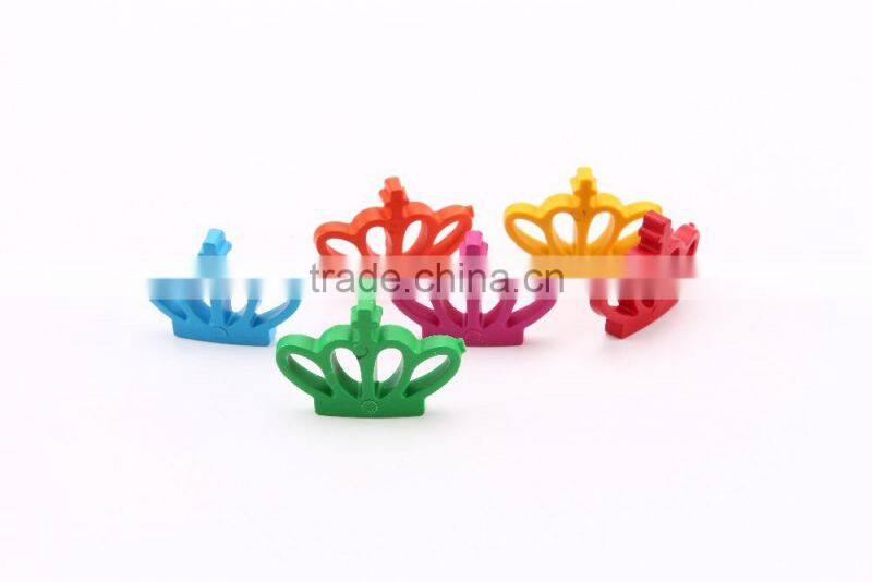 New Design Fancy Crown Shaped 6 Color Crayon, 6 pk Wax Crayon, Novelty Crayon Set