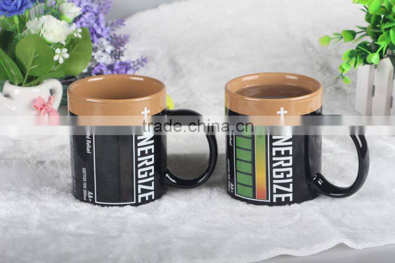 Magic Battery Ceramic Mug Color Changing Cups